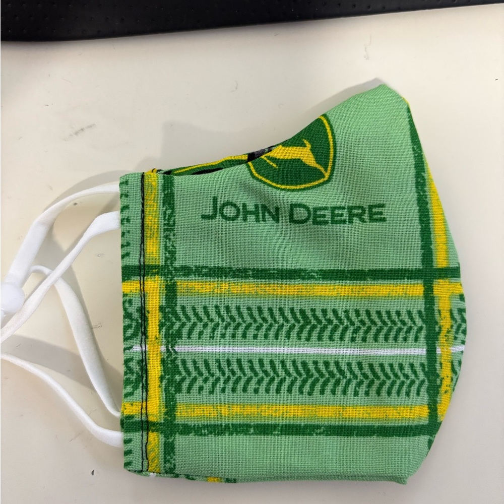 John Deere Green and Yellow Face Mask Kids